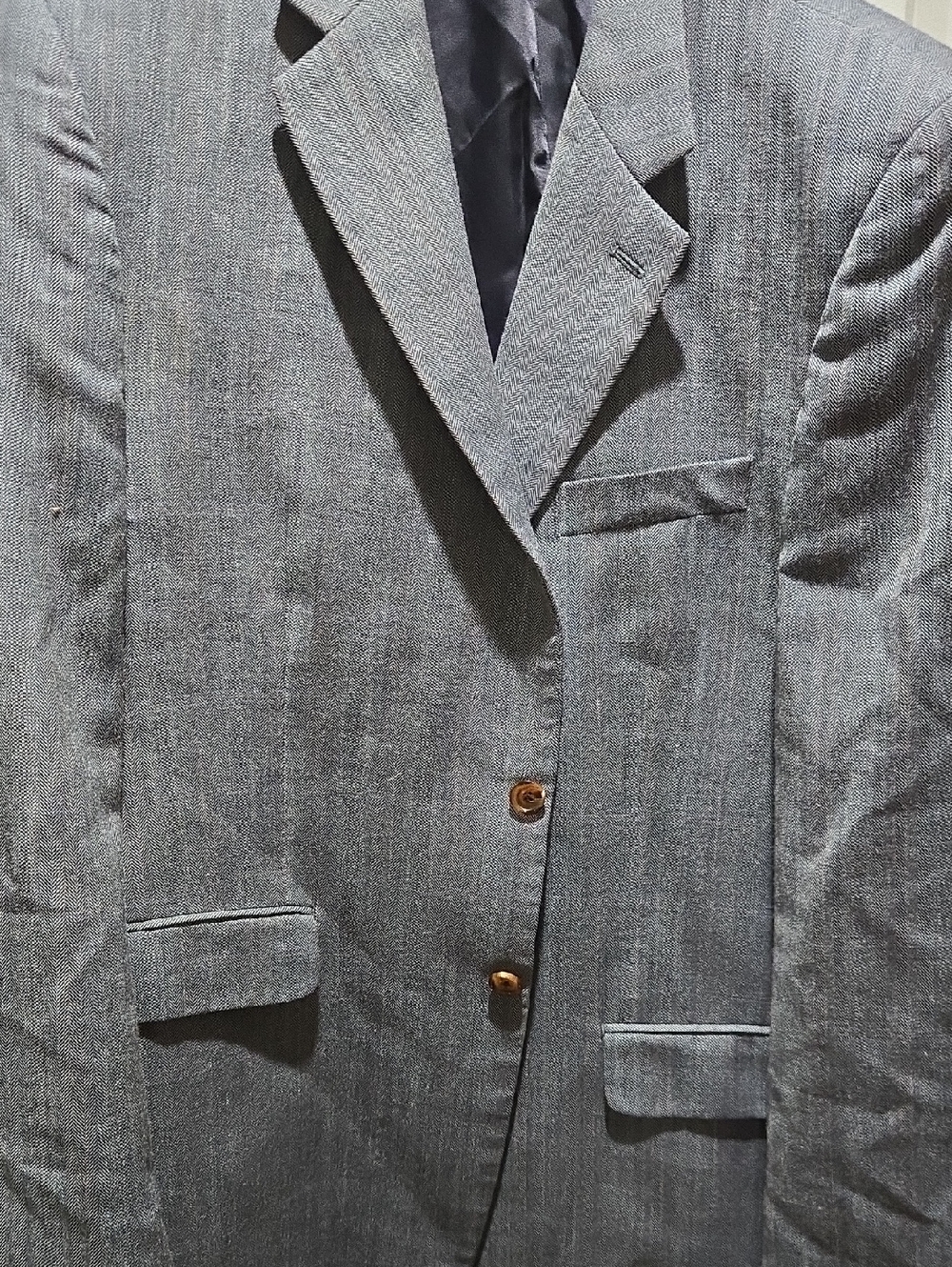 Ralph Lauren Gray Textured Sport Coat - Two-Button Notch Lapel